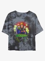 Disney Villains Evil Queen Wishes Grow Old Tie-Dye Womens Crop T-Shirt