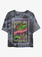 Disney Villains Dr. Facilier Voodoo King Card Tie-Dye Womens Crop T-Shirt