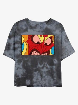 Disney Villains Angry Hades Tie-Dye Womens Crop T-Shirt