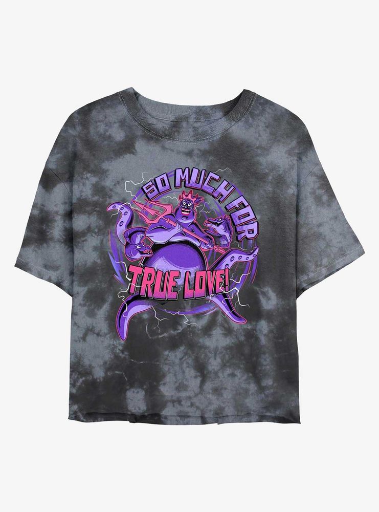 Disney The Little Mermaid Ursula So Much For True Love Tie-Dye Womens Crop T-Shirt