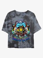 Disney the Little Mermaid Ursula Witch of Sea Tie-Dye Womens Crop T-Shirt