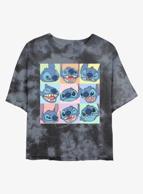 Disney Lilo & Stitch Expressions Tie-Dye Womens Crop T-Shirt