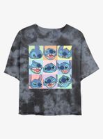 Disney Lilo & Stitch Expressions Tie-Dye Womens Crop T-Shirt