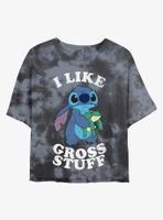 Disney Lilo & Stitch I Like Gross Stuff Tie-Dye Womens Crop T-Shirt