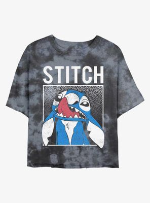 Disney Lilo & Stitch My Head Tie-Dye Womens Crop T-Shirt