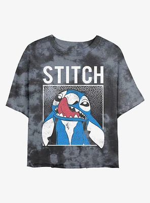 Disney Lilo & Stitch My Head Tie-Dye Womens Crop T-Shirt