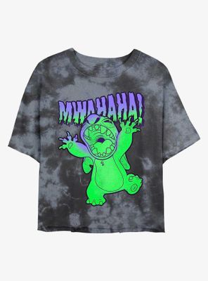 Disney Lilo & Stitch Mwahaha Tie-Dye Womens Crop T-Shirt