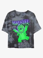 Disney Lilo & Stitch Mwahaha Tie-Dye Womens Crop T-Shirt