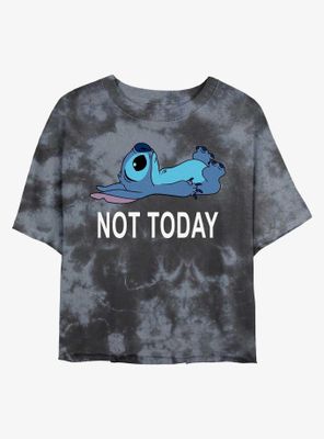 Disney Lilo & Stitch Not Today Tie-Dye Womens Crop T-Shirt