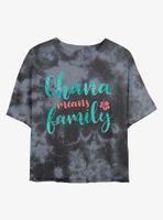 Disney Lilo & Stitch Ohana Means Family Tie-Dye Womens Crop T-Shirt