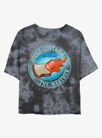 Disney Lilo & Stitch Pudge Weather Tie-Dye Womens Crop T-Shirt