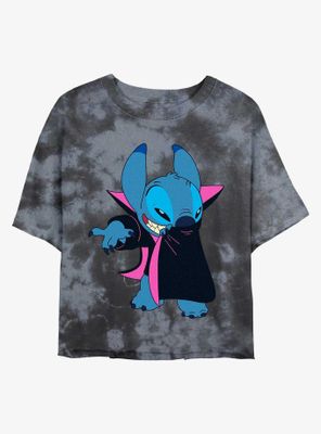 Disney Lilo & Stitch Vampire Tie-Dye Womens Crop T-Shirt