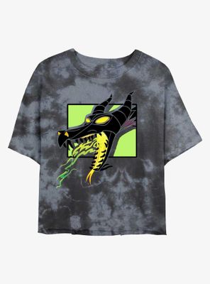 Disney Maleficent Dragon Breath Tie-Dye Womens Crop T-Shirt