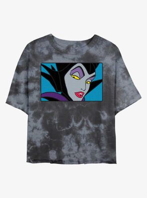 Disney Maleficent Evil Eyes Tie-Dye Womens Crop T-Shirt