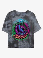 Disney Maleficent Mistress of Mayhem Tie-Dye Womens Crop T-Shirt