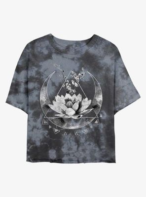 Lotus Moon Tie-Dye Womens Crop T-Shirt
