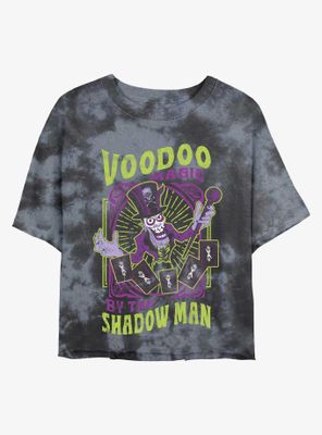 Disney Princess and the Frog Dr. Facilier Voodoo Magic Shadow Man Tie-Dye Womens Crop T-Shirt