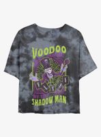 Disney Princess and the Frog Dr. Facilier Voodoo Magic Shadow Man Tie-Dye Womens Crop T-Shirt