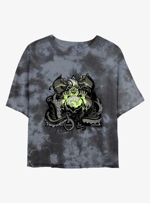 Disney Villains Ursula The Sea Witch Tie-Dye Womens Crop T-Shirt