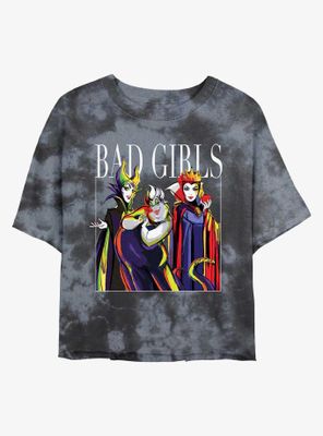 Disney Villains Bad Girls Tie-Dye Womens Crop T-Shirt