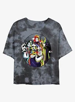 Disney Villains The Bad Girls Tie-Dye Womens Crop T-Shirt