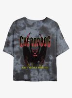 Disney Villains Chernabog Bald Mountain Tie-Dye Womens Crop T-Shirt