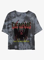 Disney Villains Chernabog Bald Mountain Tie-Dye Womens Crop T-Shirt