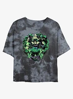 Disney Villains Epitome of Evil Tie-Dye Womens Crop T-Shirt