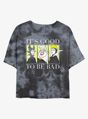 Disney Villains Good To Be Bad Tie-Dye Womens Crop T-Shirt