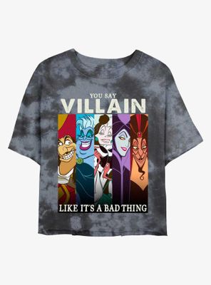 Disney Villains You Say Villain Likes It's A Bad Thing Tie-Dye Womens Crop T-Shirt