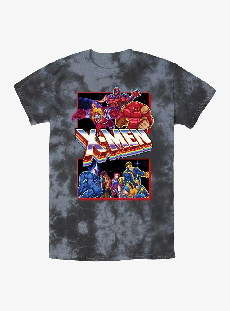 Marvel X-Men Hero Poster Tie-Dye T-Shirt