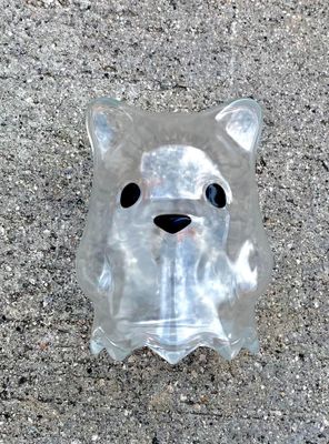 Jumbo Ghost Bear Head Clear Vinyl Figure