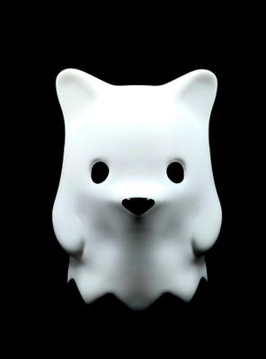 Jumbo Ghost Bear Head White Vinyl Figure