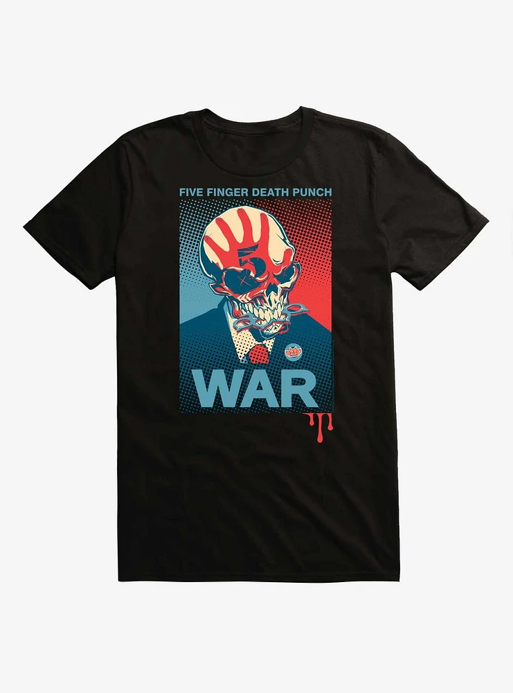 Fiver Finger Death Punch Knucklehead War Poster T-Shirt