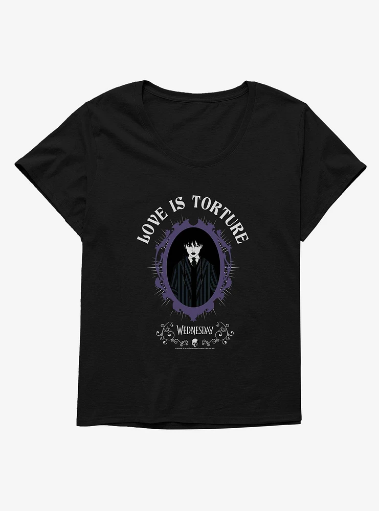 Wednesday Love Is Torture Girls T-Shirt Plus