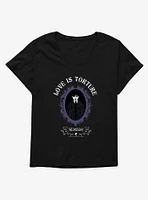 Wednesday Love Is Torture Girls T-Shirt Plus