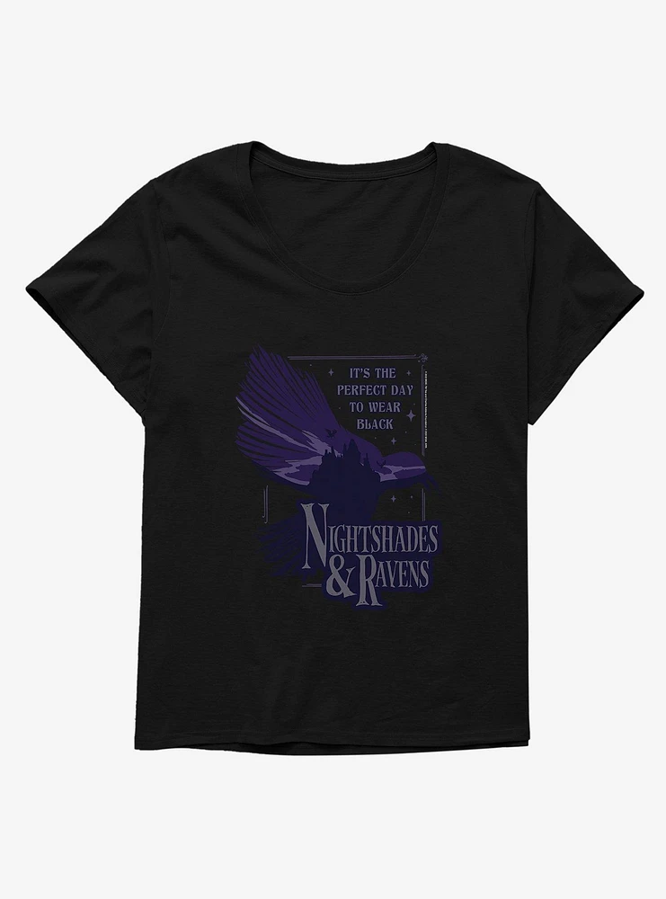 Wednesday Nightshades & Ravens Girls T-Shirt Plus