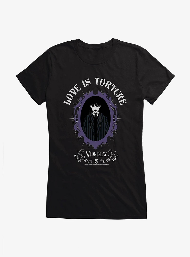 Wednesday Love Is Torture Girls T-Shirt