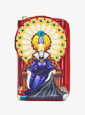 Loungefly Disney Snow White and the Seven Dwarfs Evil Queen Throne Zip Wallet