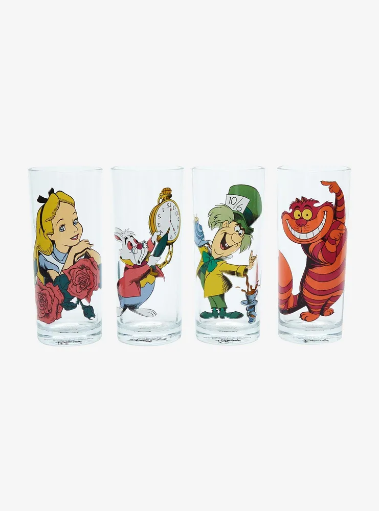 Disney Alice in Wonderland Floral Portraits Glass Set