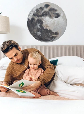Mr. Kate Moon Peel And Stick Wall Decal With Metallic Silver Ink