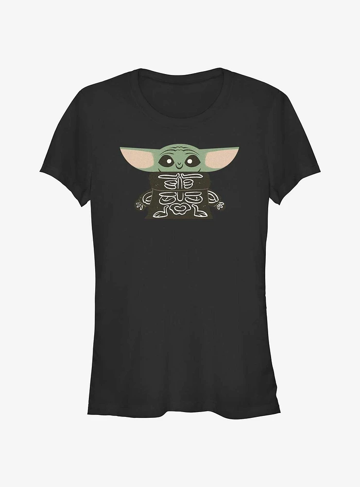 Star Wars The Mandalorian Skeleton Grogu Girls T-Shirt