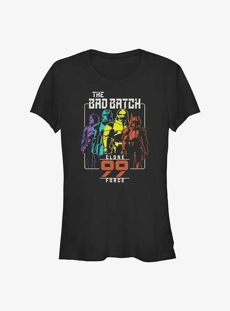 Star Wars: The Bad Batch Rainbow Clones Girls T-Shirt