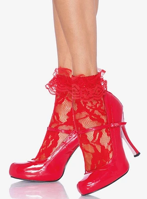 Lace Ankle Socks with Ruffle