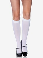 Nylon Knee High Socks White