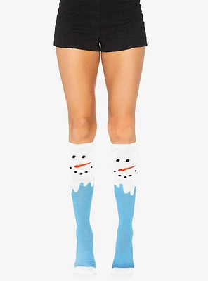 Snow Man Knee High Socks