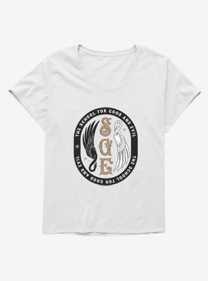 The School For Good And Evil Swan Emblem Womens T-Shirt Plus