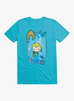 DC Comics Aquaman Chibi Swimming Into Action T-Shirt