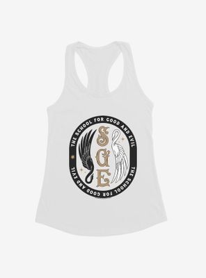 The School For Good And Evil Swan Emblem Womens Tank Top