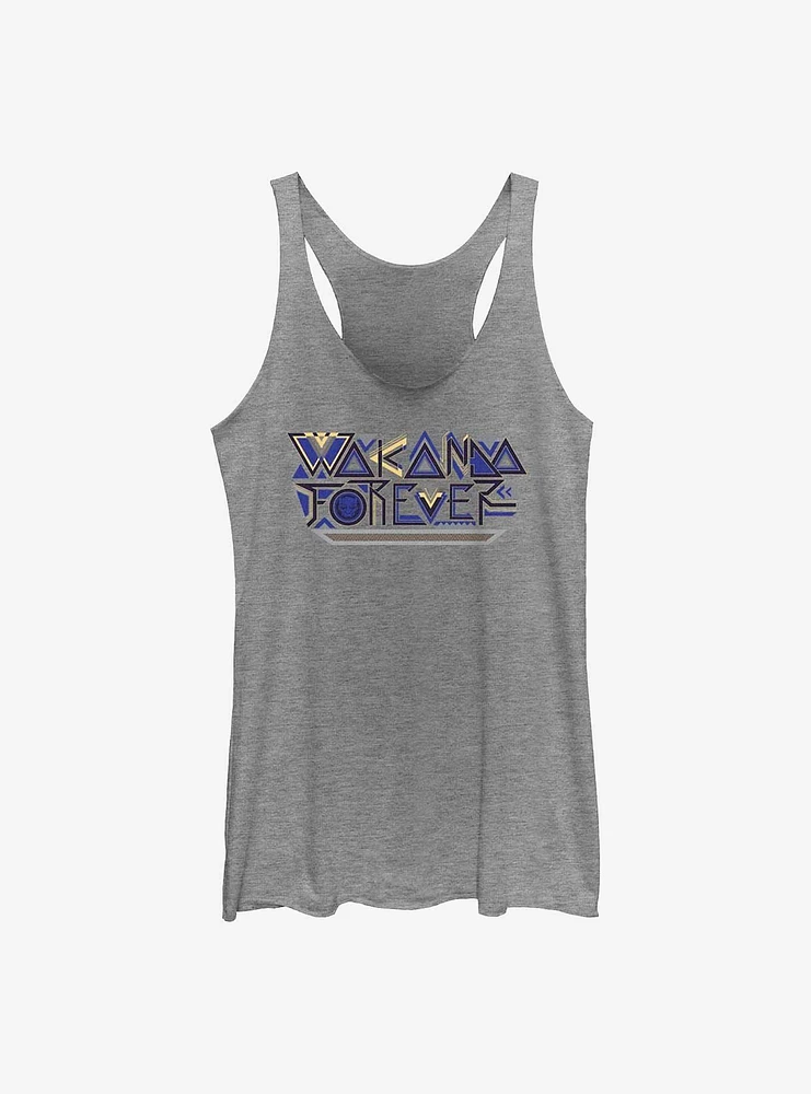 Marvel Black Panther: Wakanda Forever Pattern Logo Womens Tank Top